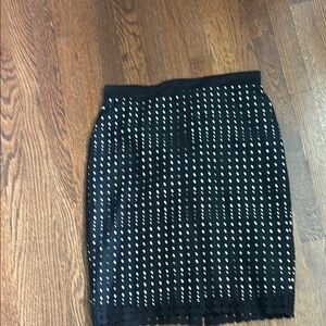 Elegant Black and White Polka Dot Skirt